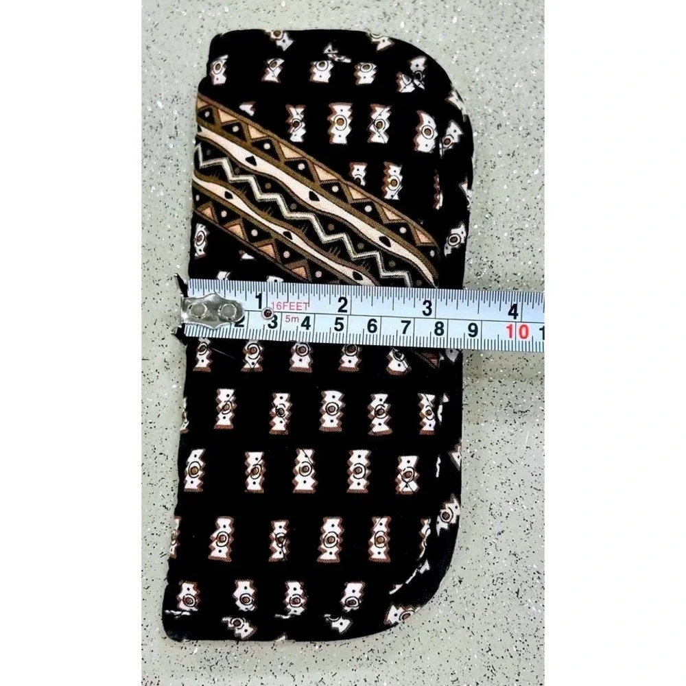 VTG. Vera Bradley ~ Double Eyeglass Case‎ ~ Quilted Tribal Zebra Geometric Print